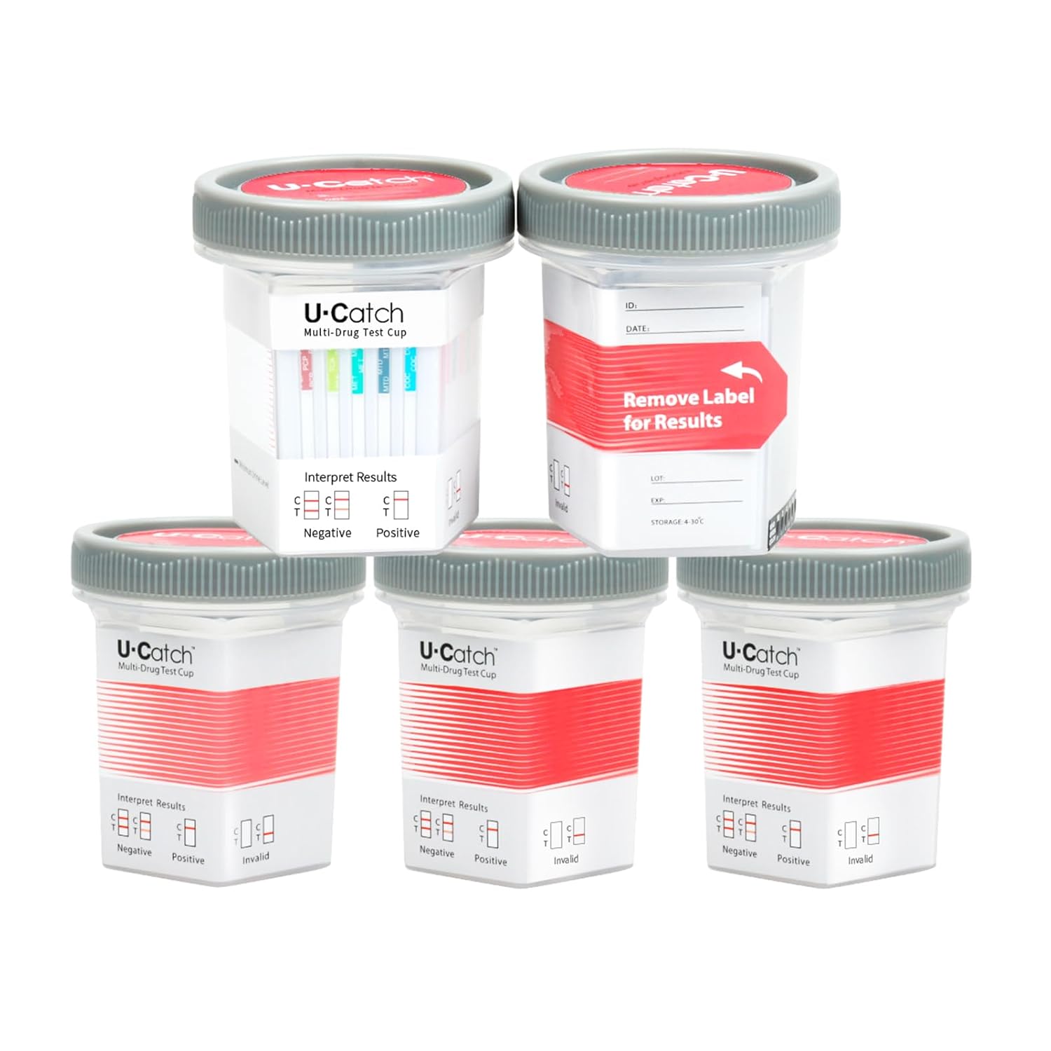 [5 Pack] Multidrug Test Cup Kit: 12 Panel Urine Test Cup Rapid Test at Home -The Largest DOA Cup