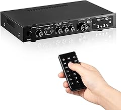 Bluetooth 5.1 Sound Speaker AMP,Stereo Audio Amplifier Receiver, 6 Channel Home Theater Audio Stereo System Components,100Wx3+30WX3 1000W(Peak Power) Home Amplifier FM Radio