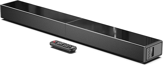 2.1 CH Soundbar with Built-in Subwoofer, 31 Inch Sound Bar for TV with Bluetooth/HDMI ARC/Optical/AUX/USB Connections