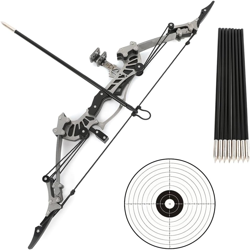 SHARROW Compound Bow and Arrows Set Bow with Arrow Target for Adult Archery Outdoor Shooting
