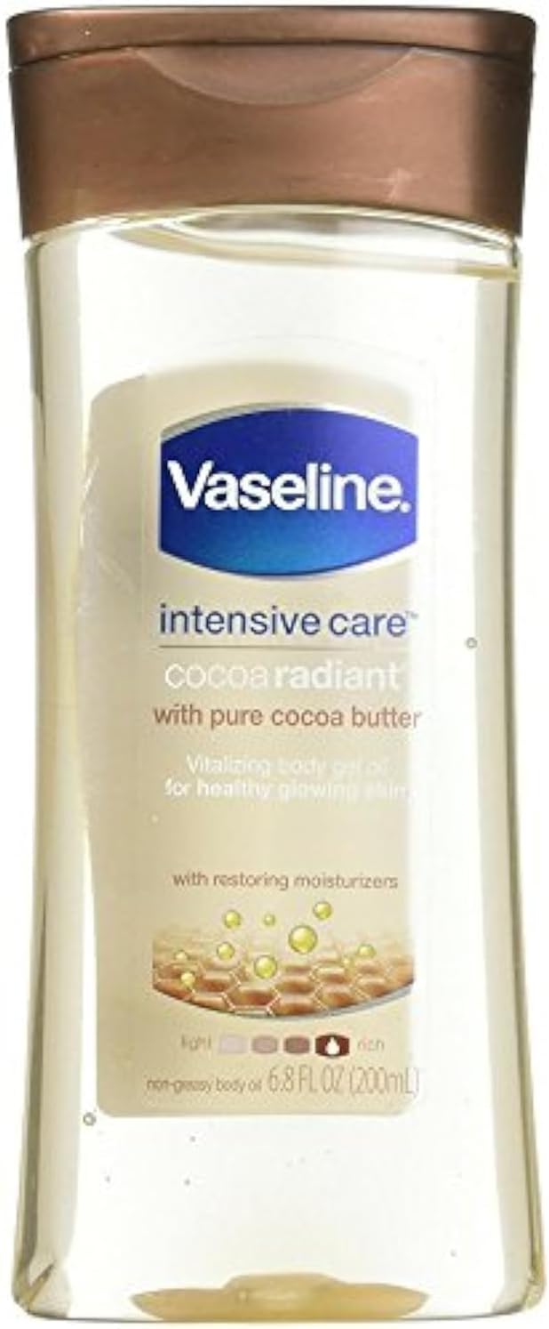 Vaseline Cocoa Butter Vitalizing Gel Body Oil, 6.8-Ounce Bottles (Pack Of 3)