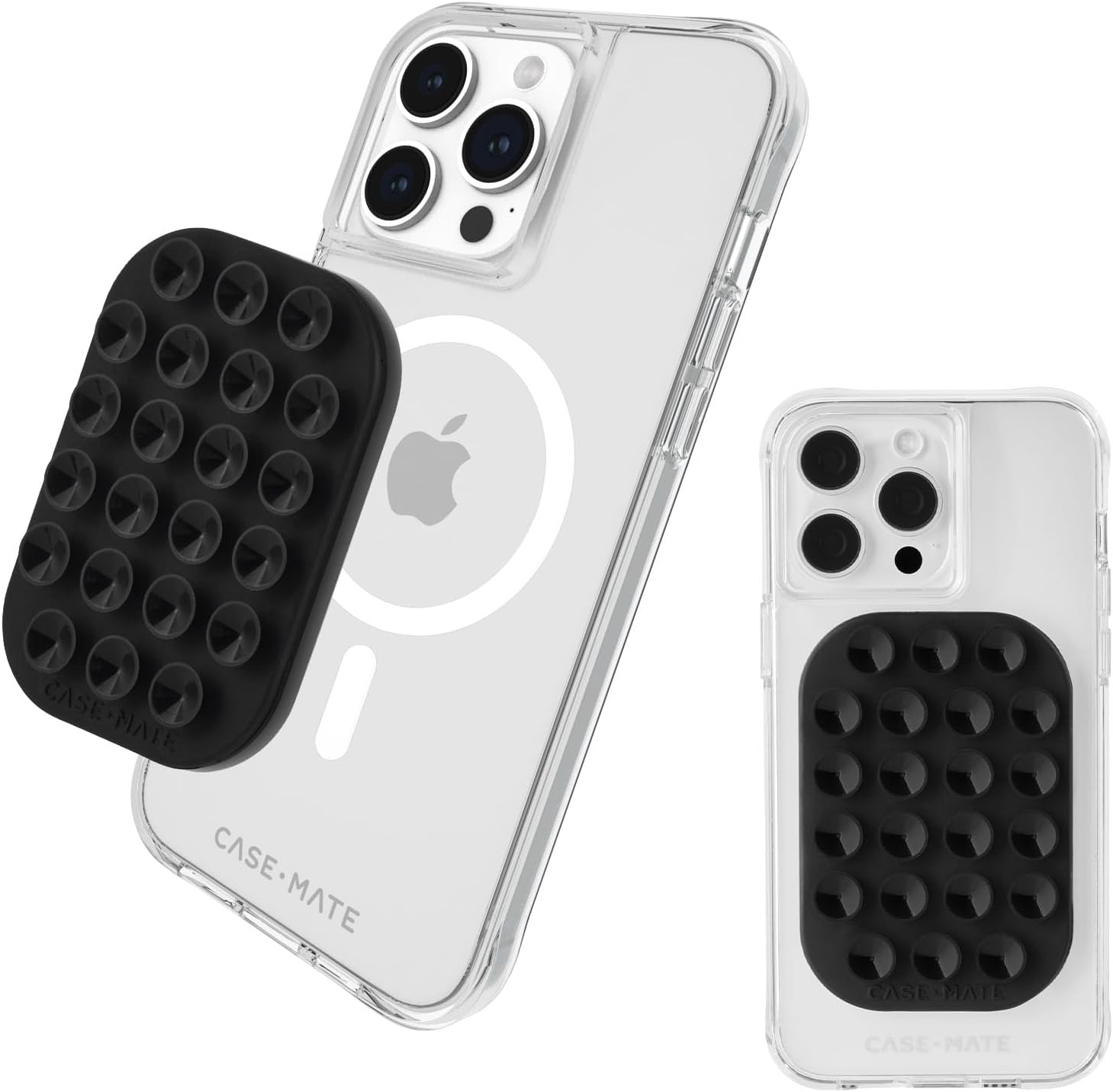 Case-Mate Stick it! Magnetic Suction Cup Phone Mount - Snap-On Detachable iPhone Suction Mount - Hands-Free MagSafe Phone Grip for iPhone Pro Max 16/15/14/13/12 Series - Black