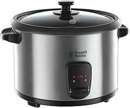 Russell Hobbs Cuociriso 10 Tazze, 700 W, 1.8 Litri, Spatola e Misurino Inclusi, Acciaio Inox, 19750-56