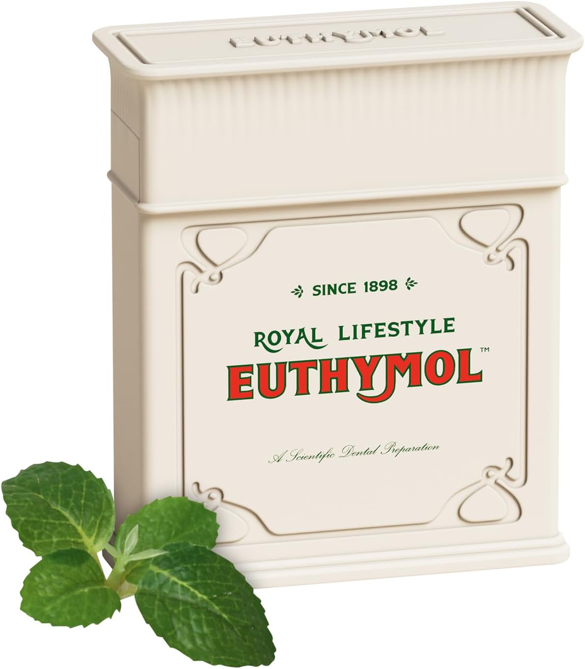 EUTHYMOL Pink Dental Floss (50m) – Plaque Removal Woven Floss with Fresh Mint & Vegan Wax Coating, Slim & Tight Design, Ideal Travel Floss