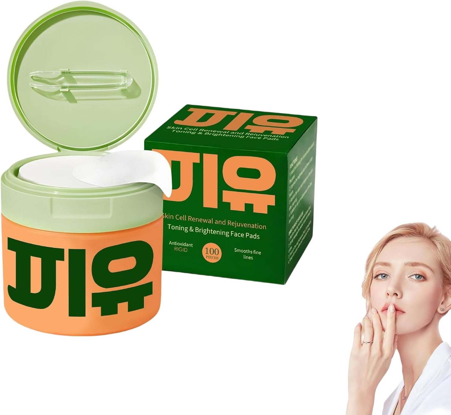 Korean Skincare, Korean Toner Pads, Toner Pads Koreans Skincare, Anti-Aging & Brightening Toners Pad: Hydrating Cottonpad With Snail Mucin, Centella, Reduce Wrinkles, Boost Firmness 1Pc