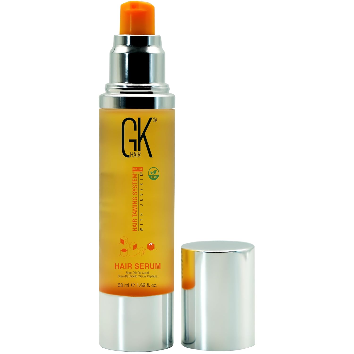 GK HAIR Vegan Keratin Hair oil Smoothing Serum (50ml)100% Organic Argan Oil Hydrating Strength Shine Dry Damaged Repair Anti Frizz Moistures Nourishment & Weightless Styling All Hair Types