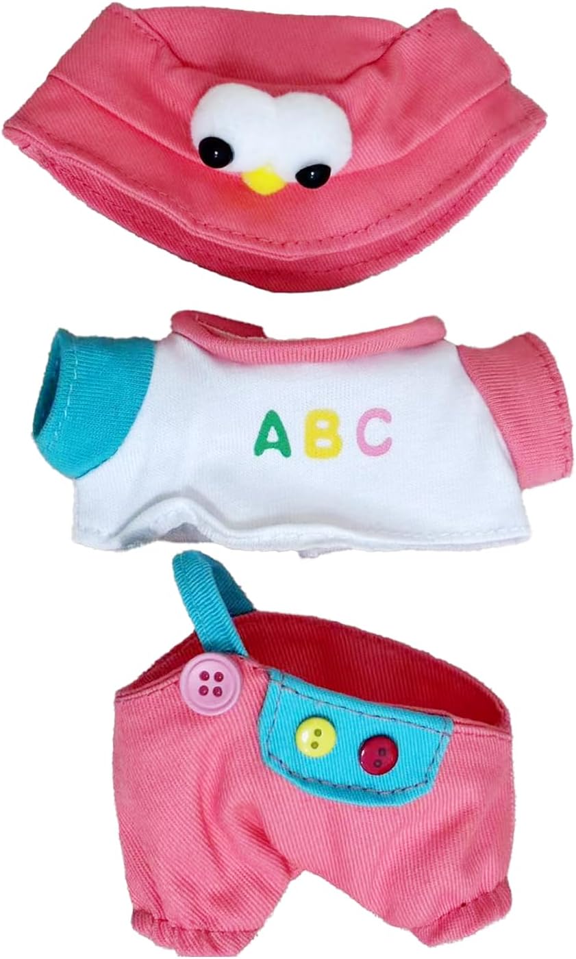 Clothes for 17cm Doll, Cute Hat & Outfit Set for Dolls, Adorable Dress-Up Accessories for Doll (Red Bird)