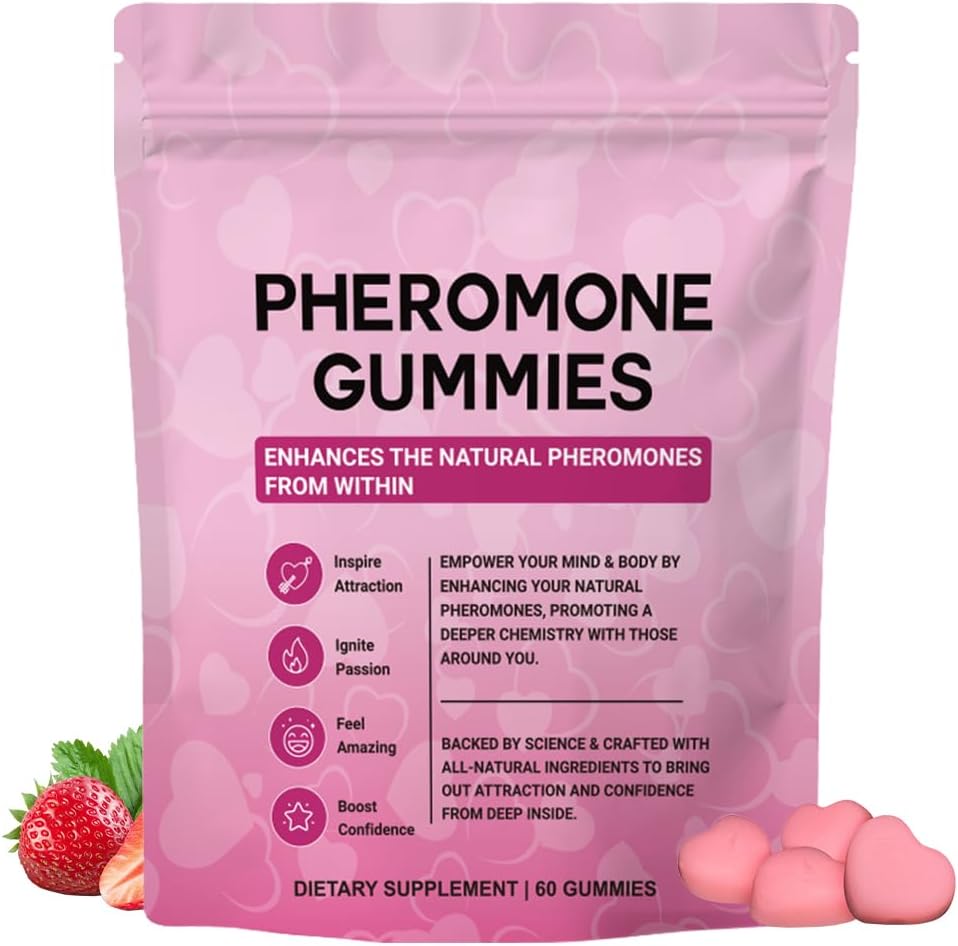 NULIYA Pheromone Gummies, Premium Feminine Balance Gummies for Women's Health & Wellness, Strawberry Flavor -60 Gummies -30 Servings