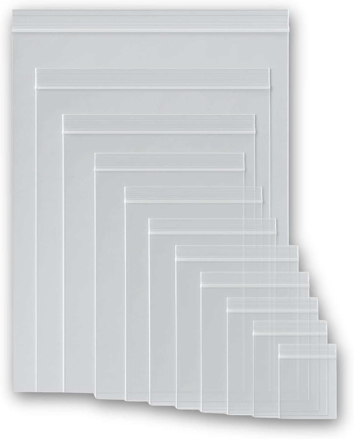 Somwell - 100 Grip Seal Bags, 1.5 x 2.5" Clear Resealable Plastic Bags, Reusable Strong Zip Lock, Polythene Packaging for Jewellery & Storage (1.5" x 2.5")