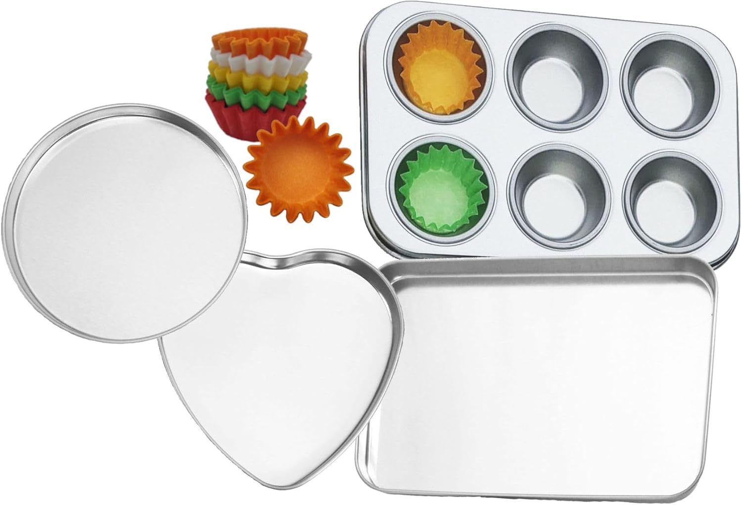 Deluxe Pan Set Compatible with Easy Bake Ultimate Oven | Includes 60 Cupcake Liners THAT WILL FIT, UNLIKE OTHERS!! | Kids' Accessories for Cooking Easy Bake Oven Mixes