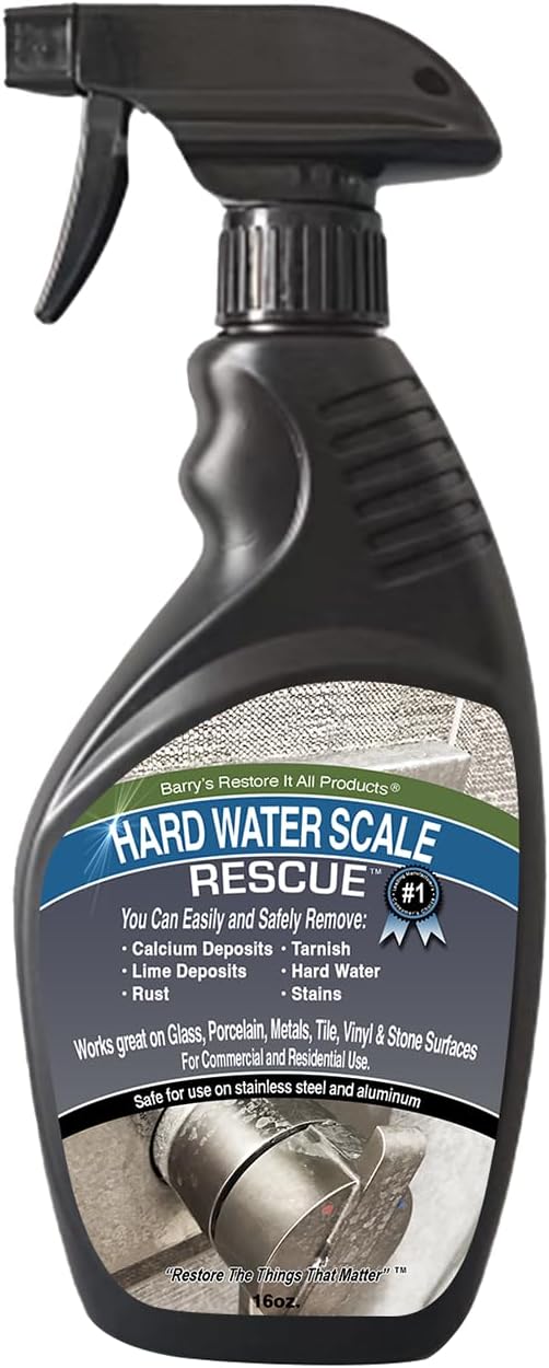 Barry's Restore It All Products - Hard Water Scale Rescue (Single 16oz.) | The Ultimate Solution for Hard Water! Remove: Lime Deposits, Calcium, Tarnish & Rust!