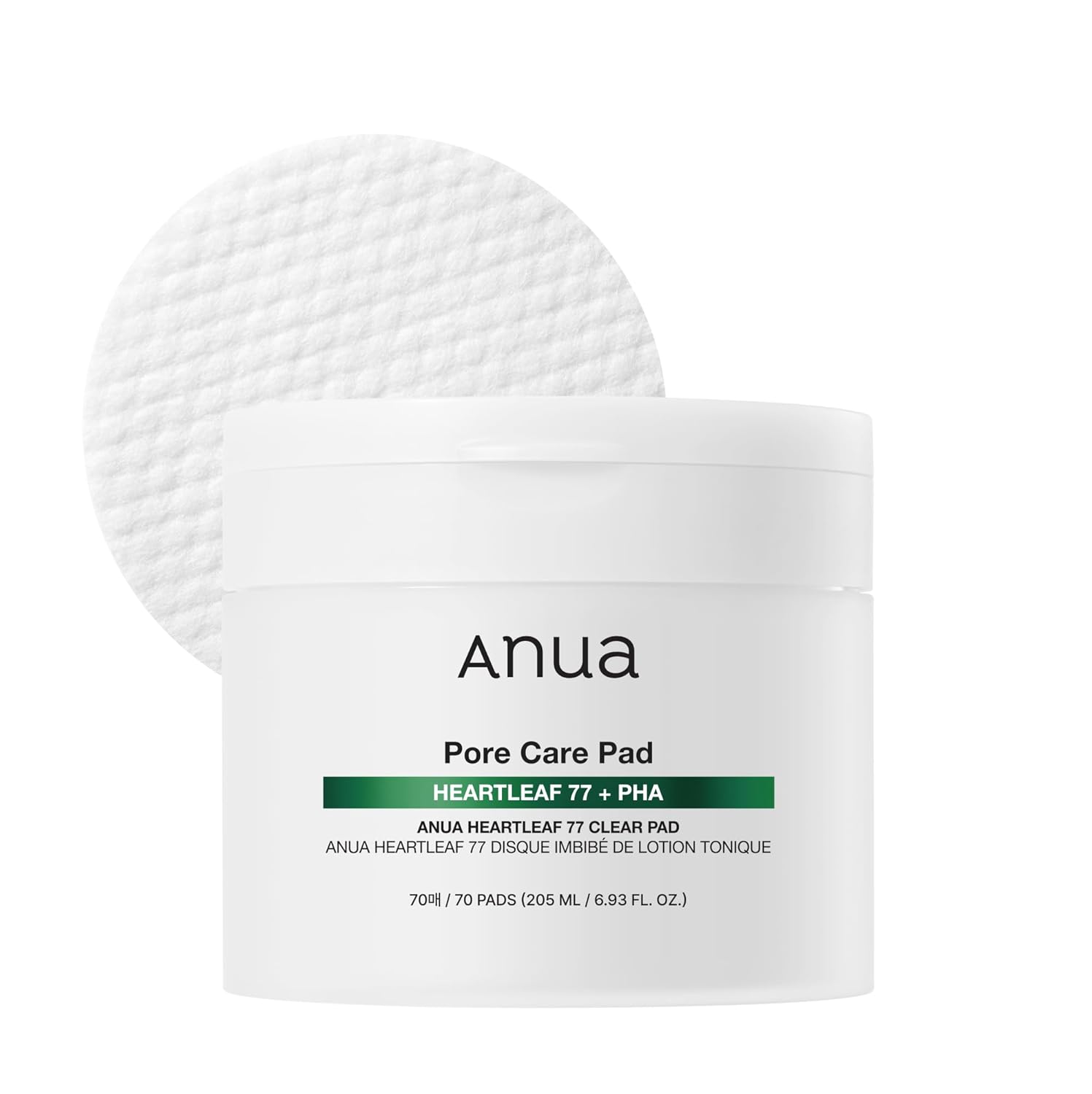 ANUA Heartleaf 77 Toner Pad 70 Sheets, PHA Dead Skin Care Low pH Daily Toner Pad exfoliating