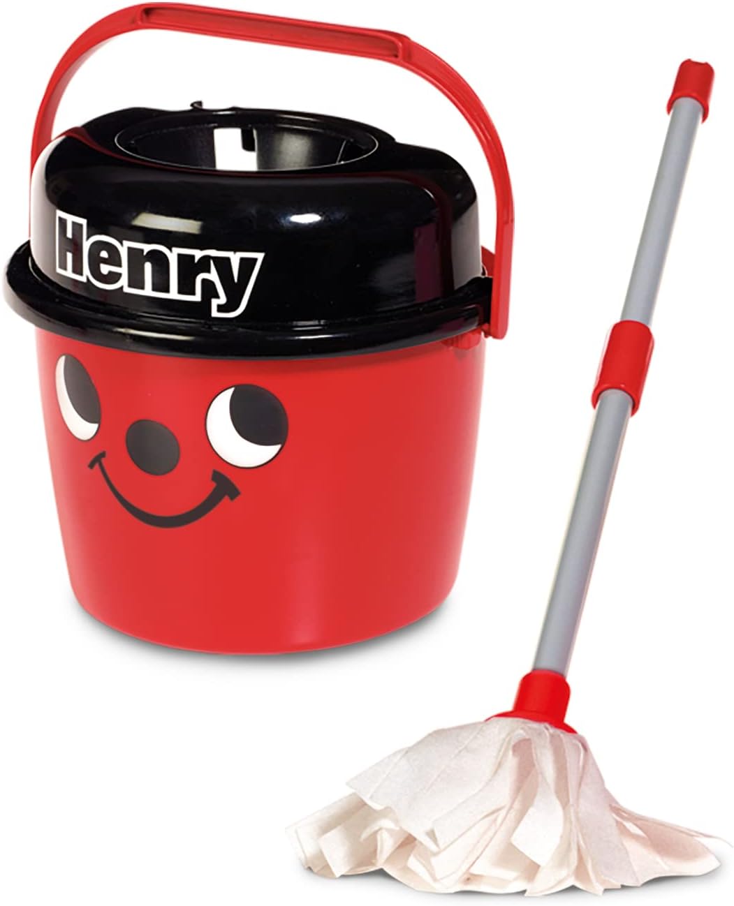 Casdon Henry Mop & Bucket | Branded Toy Cleaning Set for Children Aged 3+ | Features Henry’s Cheeky Face for Lots of Cleaning Fun!