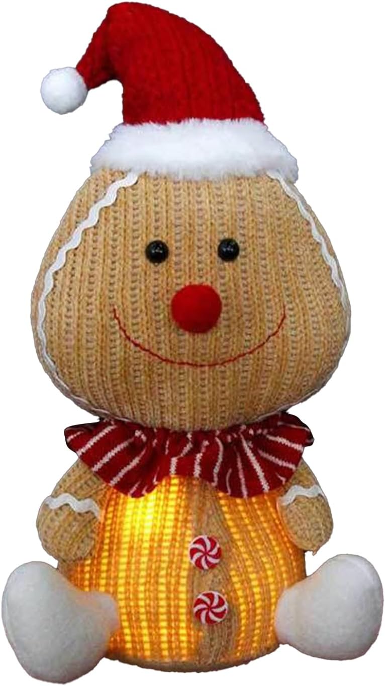 Gingerbread Decor,Lighted Gingerbread Man Tabletop Decor | Home Decorations Table Centerpieces for Fireplace Shelf Desk Bedroom Office Dorm School Hotel Holiday
