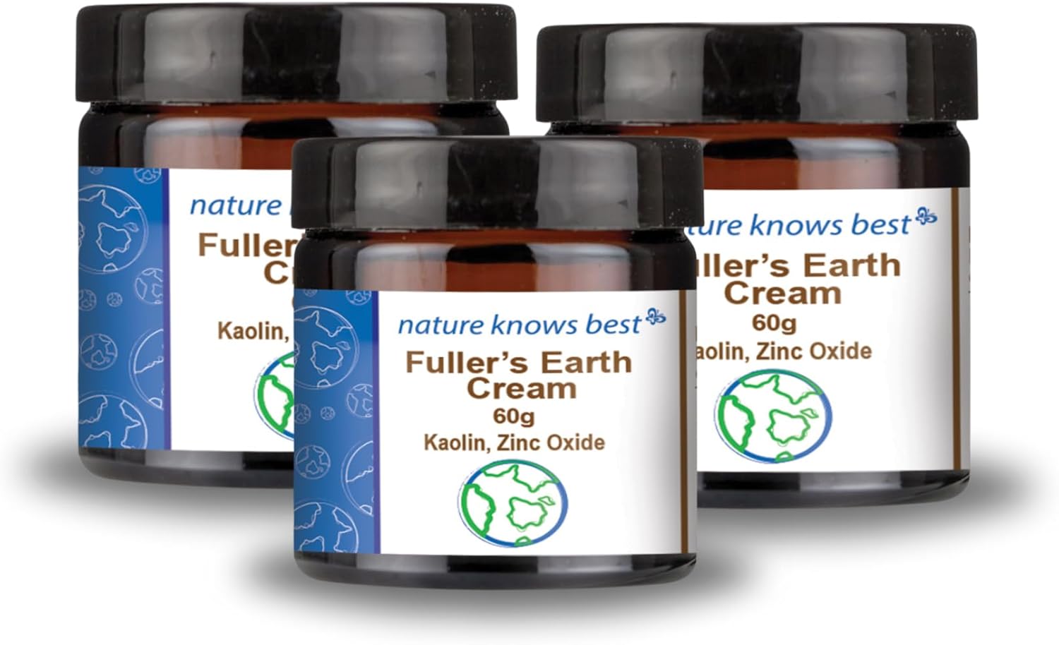 Power Health Fullers Earth Cream 60g (Pack of 3) | Natural Face Cream for Radiant Skin | Organic Face Moisturiser | Vegan Face Cream with Fullers Earth for Smooth and Nourished Skin