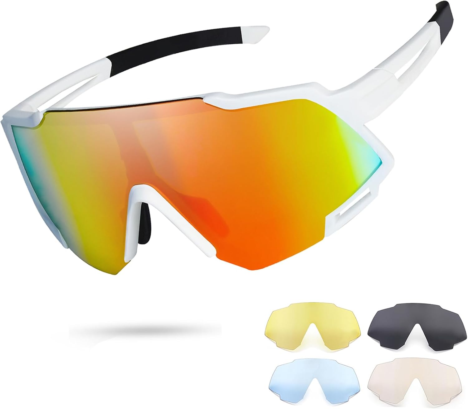 Youth Viper Polarized Sunglasses for Kid Boys Girls Age 10-15 | 4 Interchangeable Lenses | UV400 Glasses for Cycling Baseball