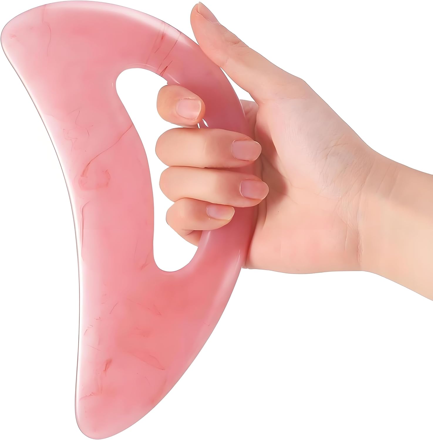 Large Gua Sha Massager,Body Gua Sha Massager,Guasha Tool Face,Leg Massagers,Lymphatic Drainage Massage for Legs,Neck,Back,Face,Muscle Relaxation & Pain Relief, Removal of Fatigue(Pink)
