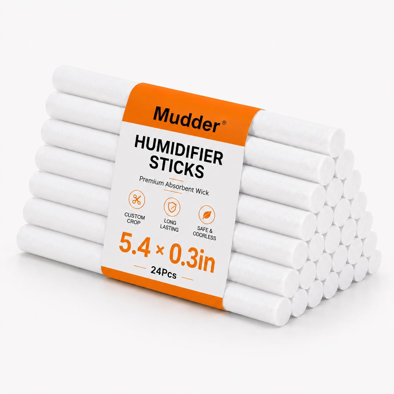 Mudder 24 Pcs Humidifier Stick Filter Refill 5.35'' Air Diffuser Pure Wicks