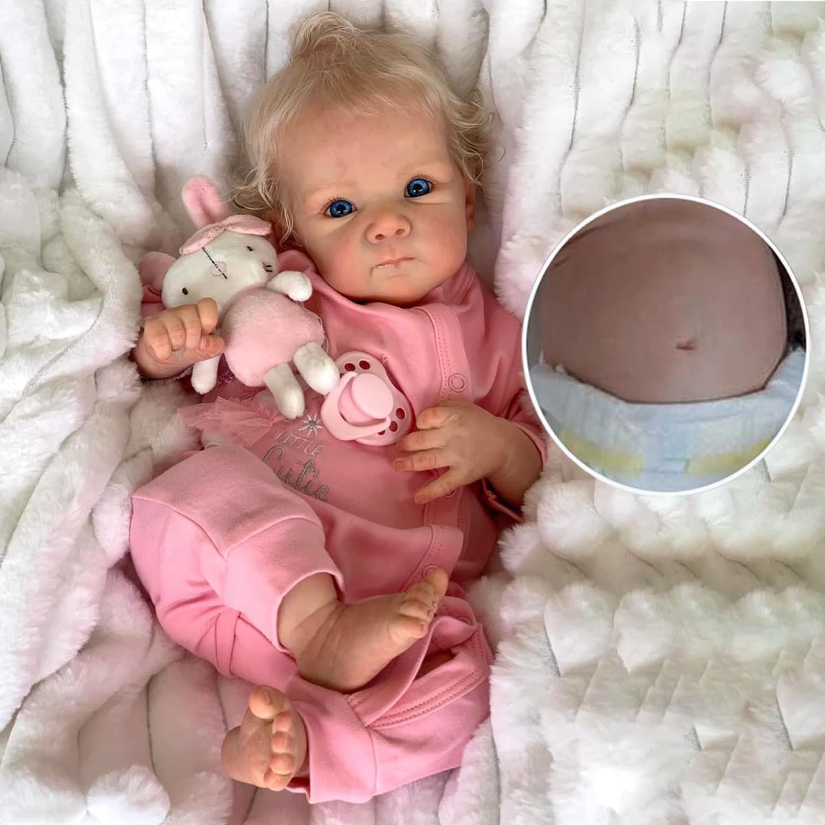 Zero pam 45 CM Reborn Baby Dolls Silicone Full Body Realistic Baby Doll Girl, Anatomically Correct Babies Doll Silicone Dolls Life Like Reborn Babies That Look Real Life