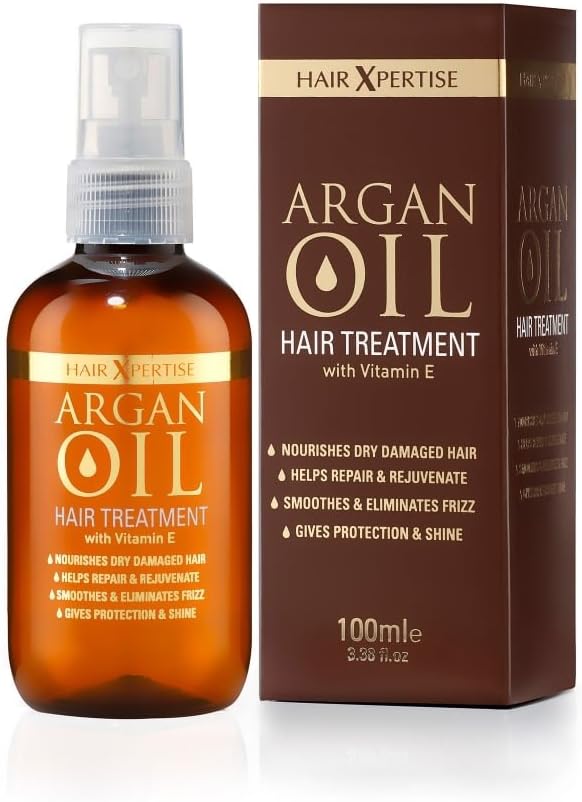 Hair Xpertise Moroccan Argan Oil- Treatment For Damaged Hair | Nourishes And Moisturises Dry Hair | Repairs, Smoothes And Brings Life To Your Hair! - For All Hair Types [Vegan 100ml