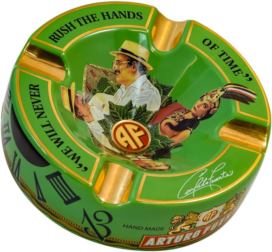 Limited Edition Large 8.75" Arturo Fuente Porcelain Cigar Ashtray Green