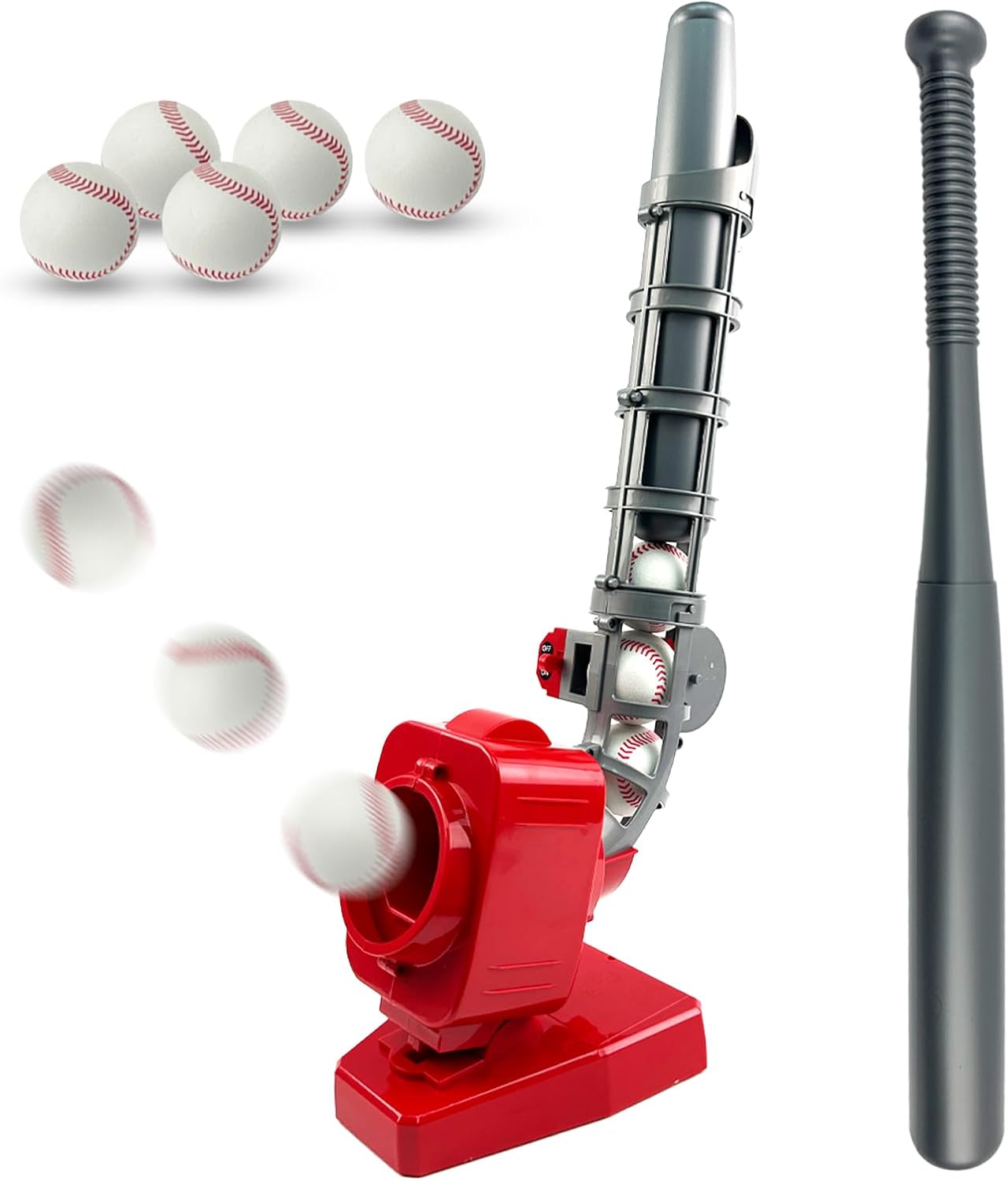 Kids Auto Baseball Pitching Machine, Outdoor Sports Toys for Kids Ages 5, 6, 7, 8, 9, 10, 11, 12, Adjustable Angles Electronic Baseball Training Equipment & Batting Practice Toys for Youth