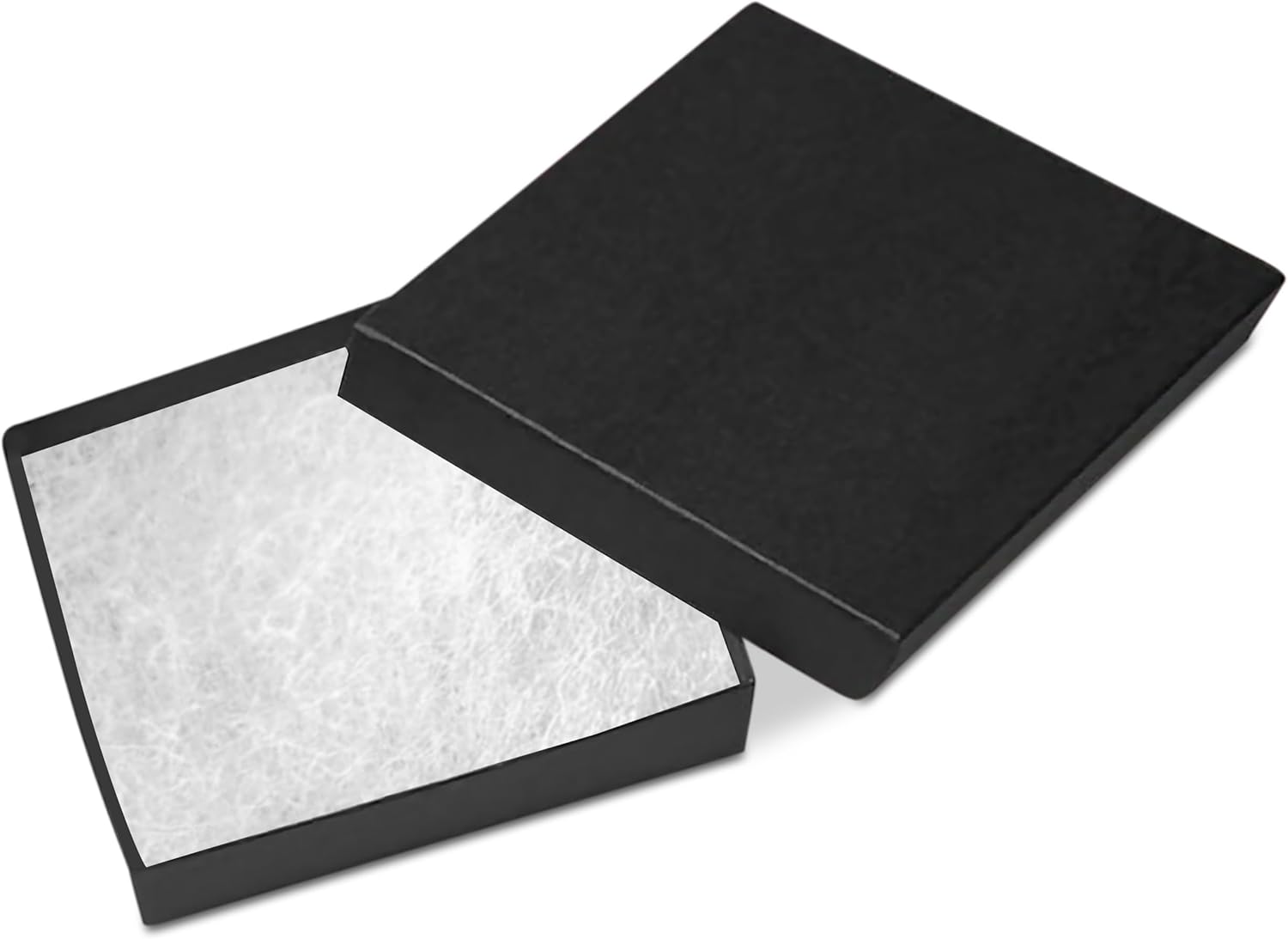 Novel Box 15 Pack Black Jewelry Gift Box 3.5x3.5x0.87in with Cotton Filled | Cardboard Jewelry Box | Gift Boxes with Lids Made in USA | Boxes for Bracelet Necklace Ring Earrings