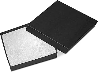 Novel Box 15 Pack Black Jewelry Gift Box 3.5x3.5x0.87in with Cotton Filled | Cardboard Jewelry Box | Gift Boxes with Lids Made in USA | Boxes for Bracelet Necklace Ring Earrings