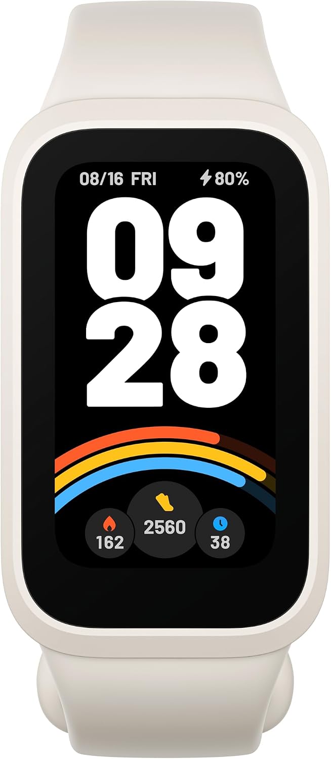 XIAOMI Smart Band 9 Active Global Version 1.47'' Display 18-Day Battery Life Modes All-Day Health and Fitness Monitoring 5ATM White