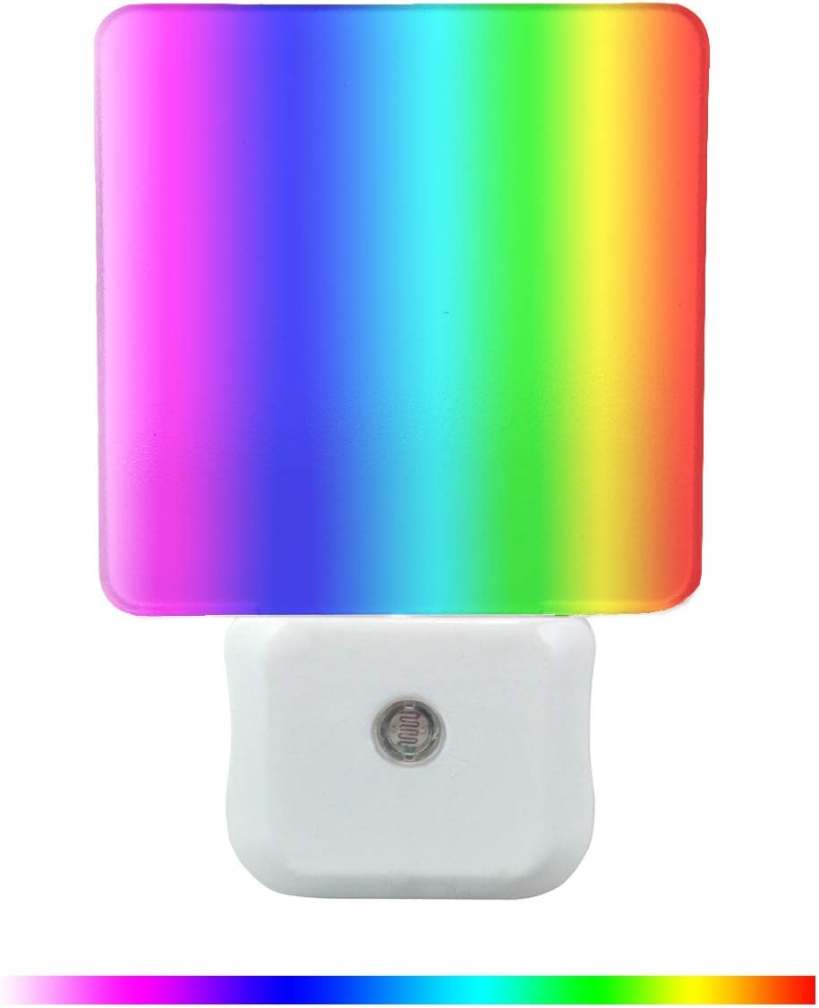 Greenic Night Light,Dusk to Dawn Light Sensor,Automatic Plug in LED Night Light (RGB, Pack of 2)