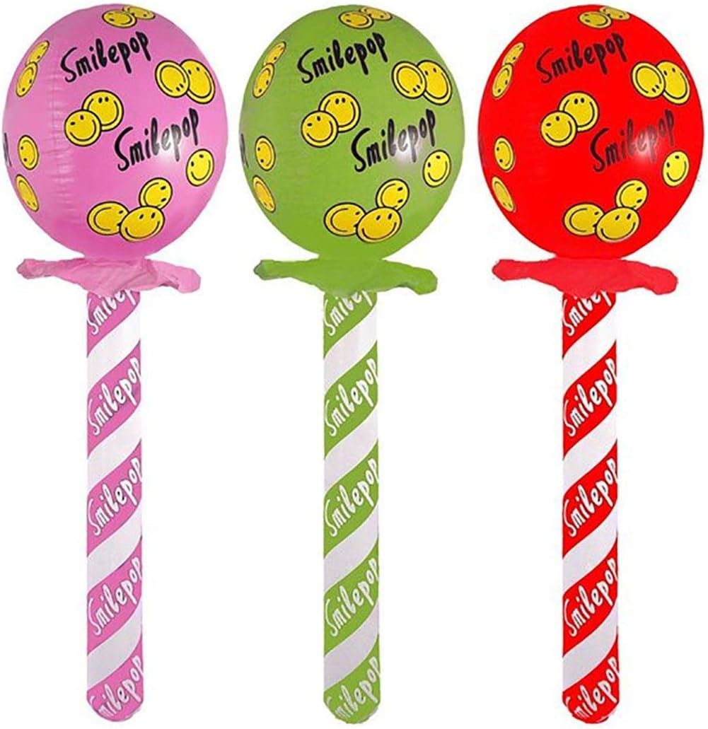 Henbrandt INFLATABLE LOLLIPOP 72CM KIDS FUN PARTY NOVELTY ACCESSORY COLOURS NEW