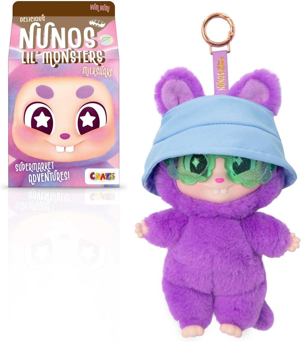 Craze Nunos Lil' Monsters Surprise Box - Rag Doll Girls & Boys - Cuddly Doll with Sunglasses & Clothes - Random Collectable Plush Toy