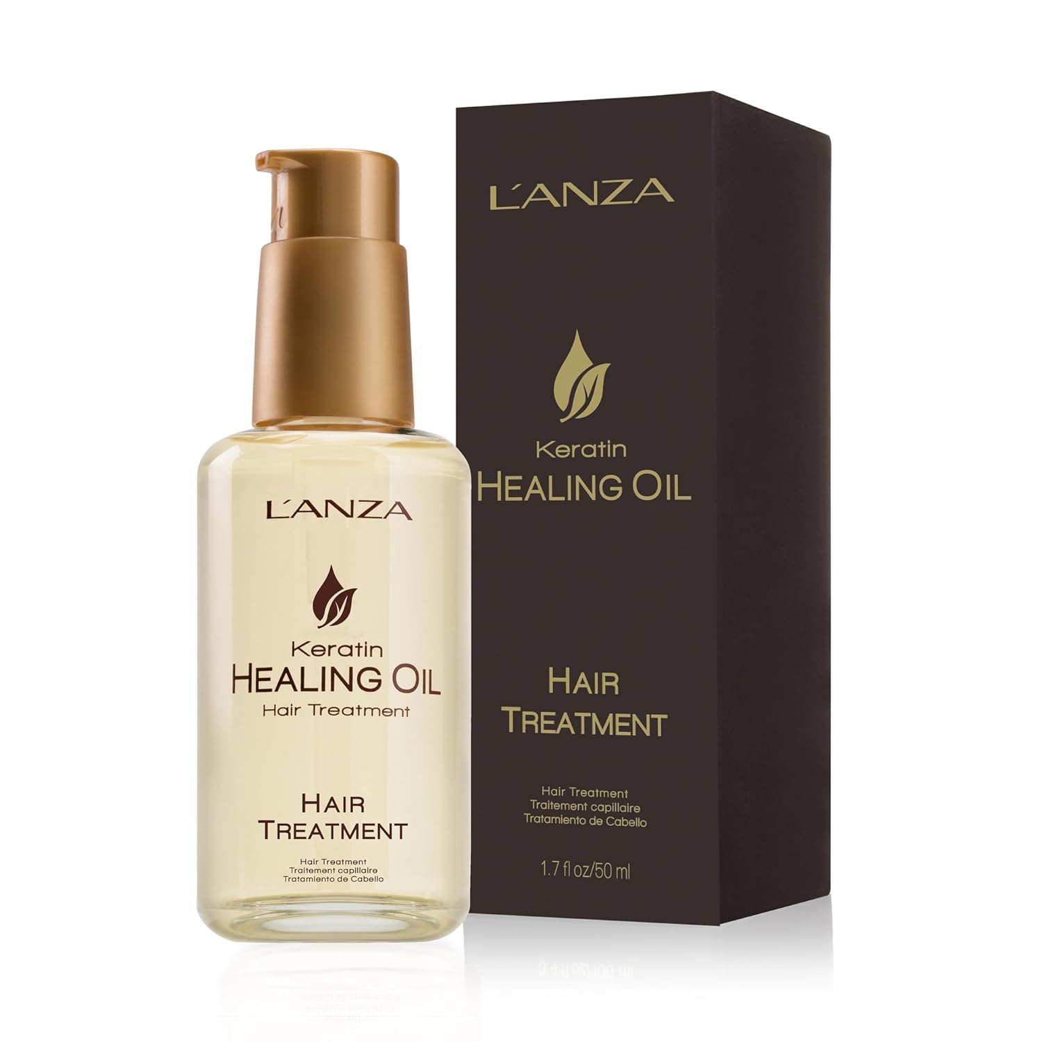 L'ANZA Keratin Healing Hair Oil Treatment, Keratin Infused Treatment, Hair Oil For Damaged Locks, Cruelty Free Healing Ingredients Repairs, Strengthens with UV Protection, New Bottle