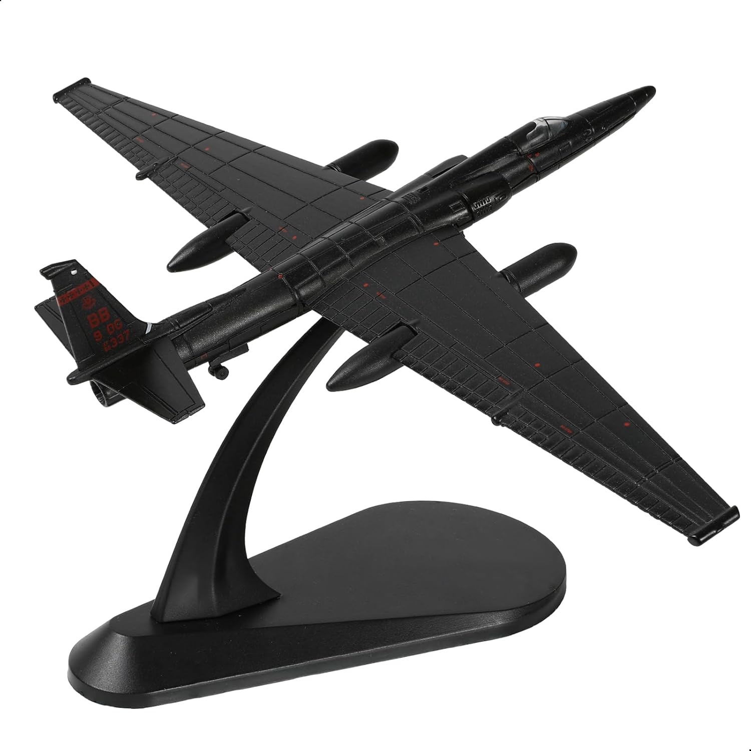 NUOTIE 1/144 Lockheed U-2 Dragon Lady Diecast Metal Aircraft Model Kits Pre-Build Military High Altitude Reconnaissance Aircraft Model with Stand for Collection or Gift
