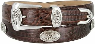 BS8642-FA0060-5 Italian Calfskin Genuine Leather Designer Golf Dress Belt 1-1/8"(30mm) Wide, Multi-Color Options