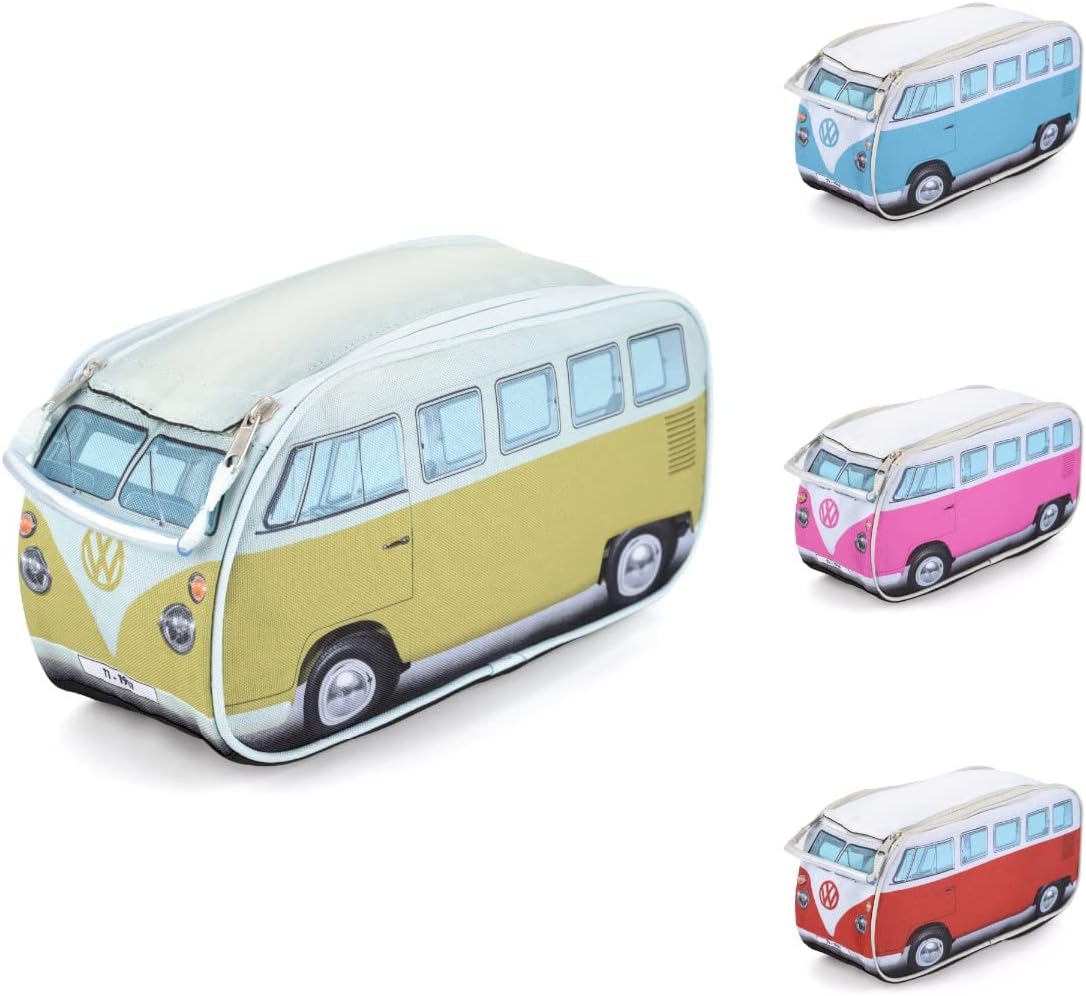 Volkswagen Travel Toiletry Bag for Men and Women - Cosmetic Makeup Organizer Dopp Kit with Internal Pockets and Double Zipper - VW Bus Volkswagen Accessories - Multiple Colors