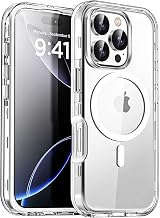 AICase for iPhone 16 Pro Case Clear[Compatible with MagSafe] Heavy Duty Drop Protection Full Body Rugged Shockproof/Dust Proof 3-Layer Military Protective Tough Durable Cover for iPhone 16 Pro 6.3"