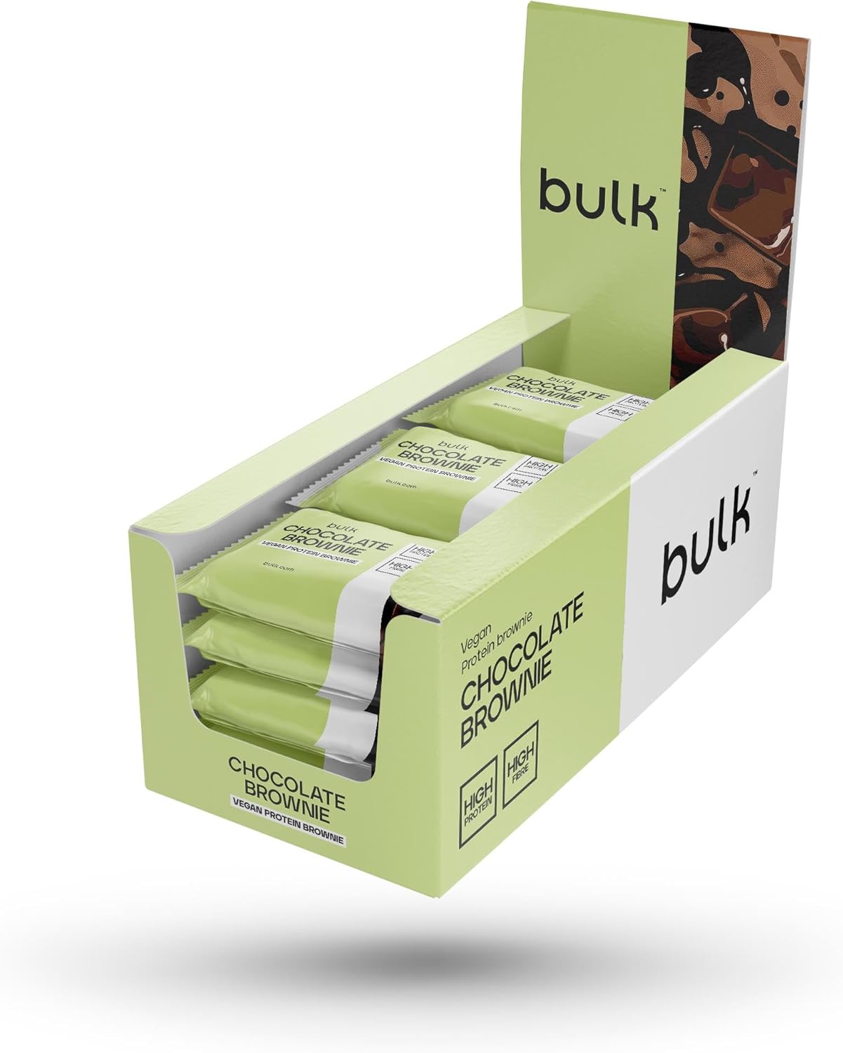 Bulk Vegan Protein Brownie, Chocolate, Pack of 12, Packaging May Vary