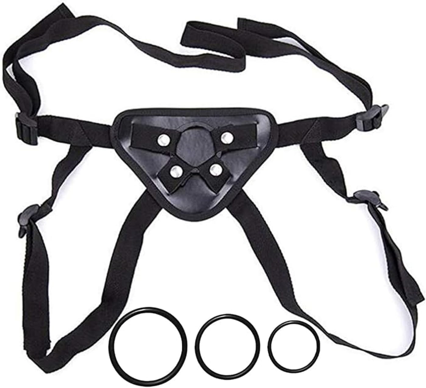 VZL Adjustable Harness Pants Strapless Belts Underpants for Men Women Couples Unisex Briefs Black, Large