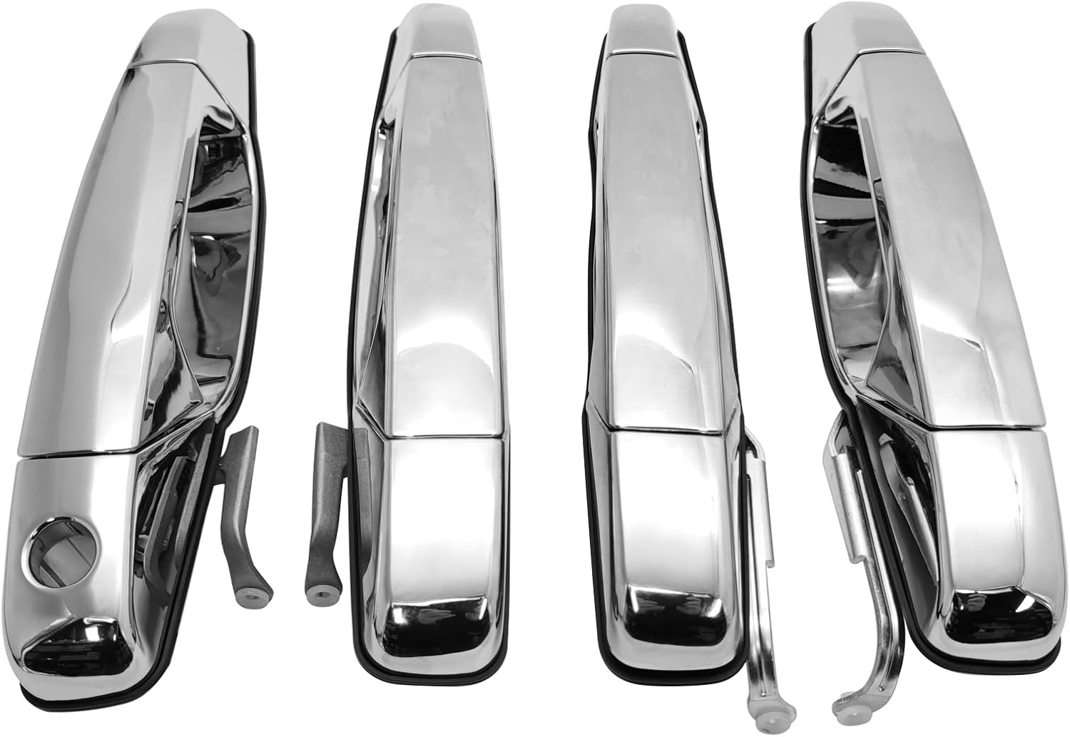 Chrome Exterior Outside Door Handles for 2007-2014 Chevy Silverado 1500/2500/3500 Tahoe Suburban Avalanche/GMC Sierra 1500/2500 /3500 Yukon Yukon XL/Cadillac Escalade Escalade ESV Escalade EXT
