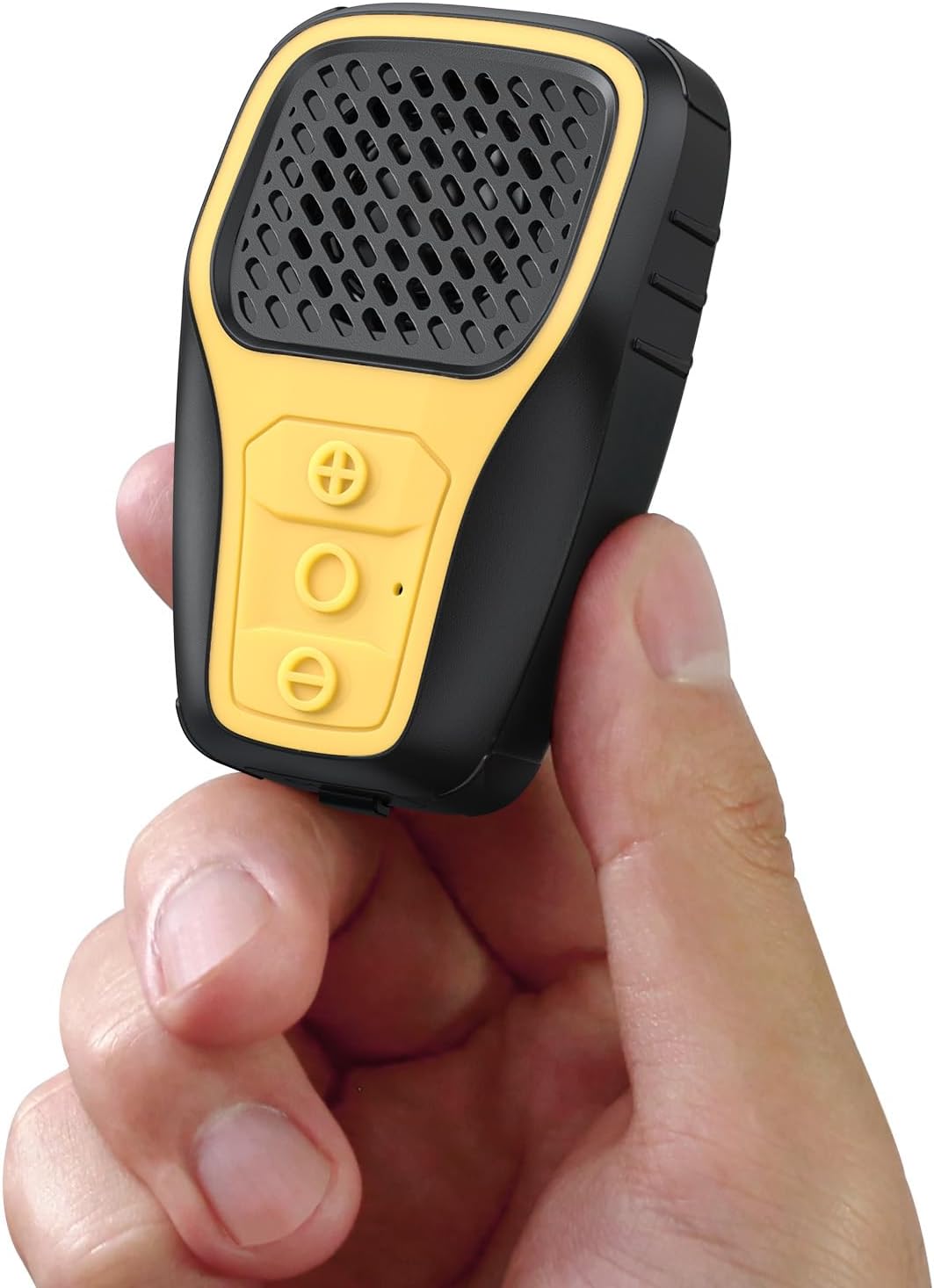 INGA Wearable Bluetooth Speaker, IP67 Waterproof Clip-on Mini Portable Speakers, Wireless Clip Speaker with Built-in Mic, Hands-Free Music and Calls for Work/Riding/Golf/Outdoor(Yellow)