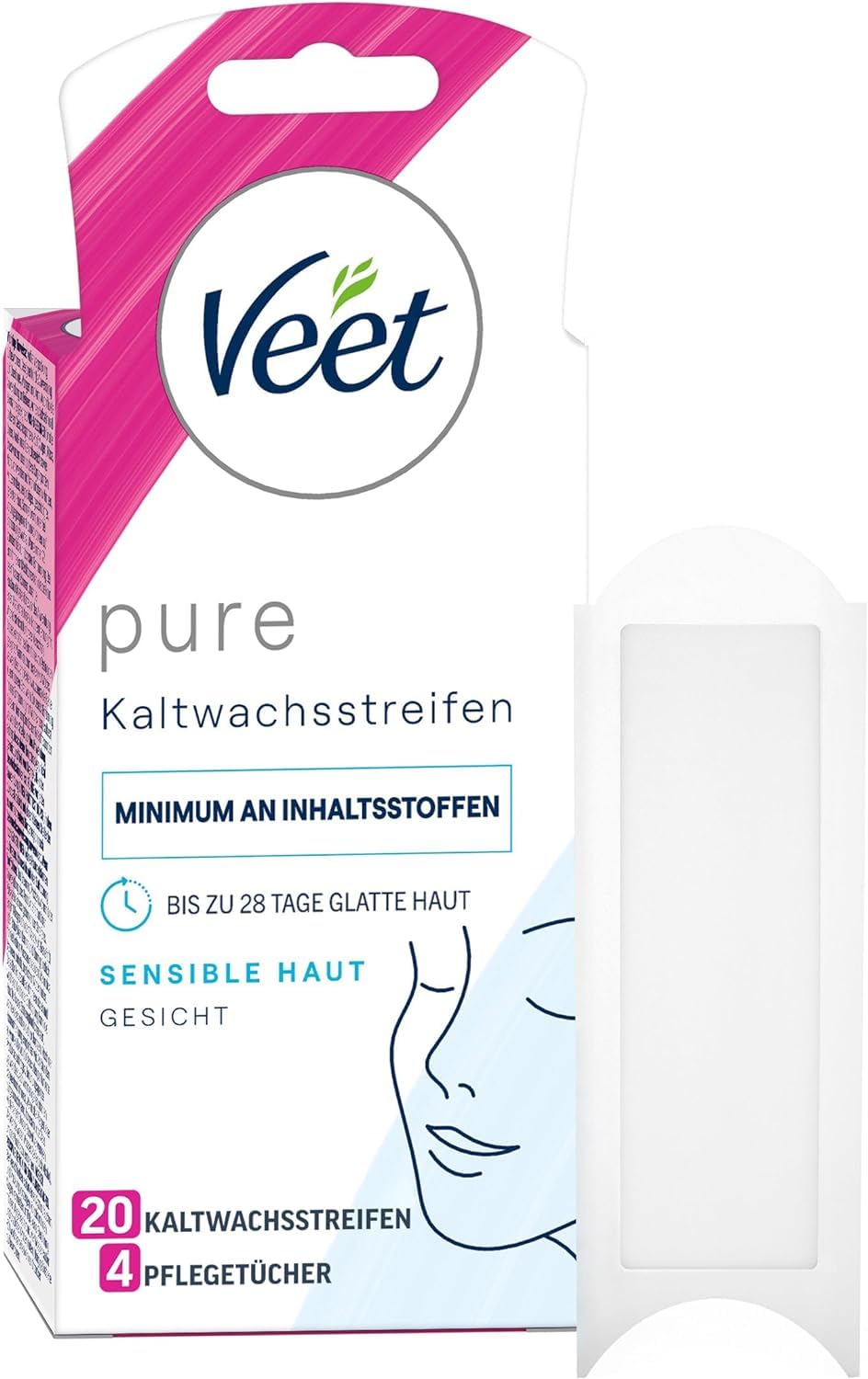 Veet Face Ready to Use Wax Strips for Sensitive Skin Wax Strips