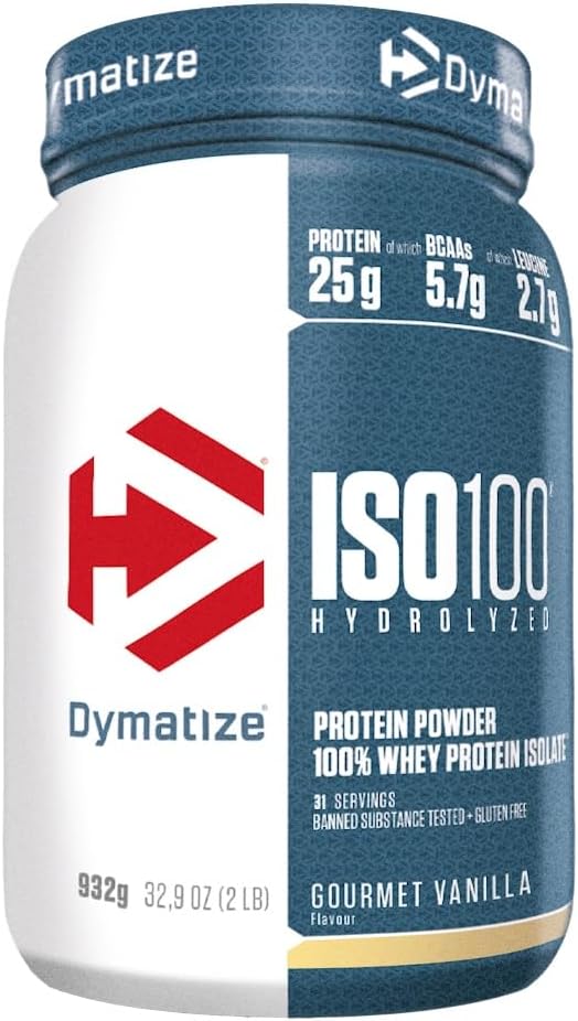 Dymatize ISO 100 Hydrolyzed Gourmet Vanilla 932g - Whey Protein Hydrolysat + Isolat Powder