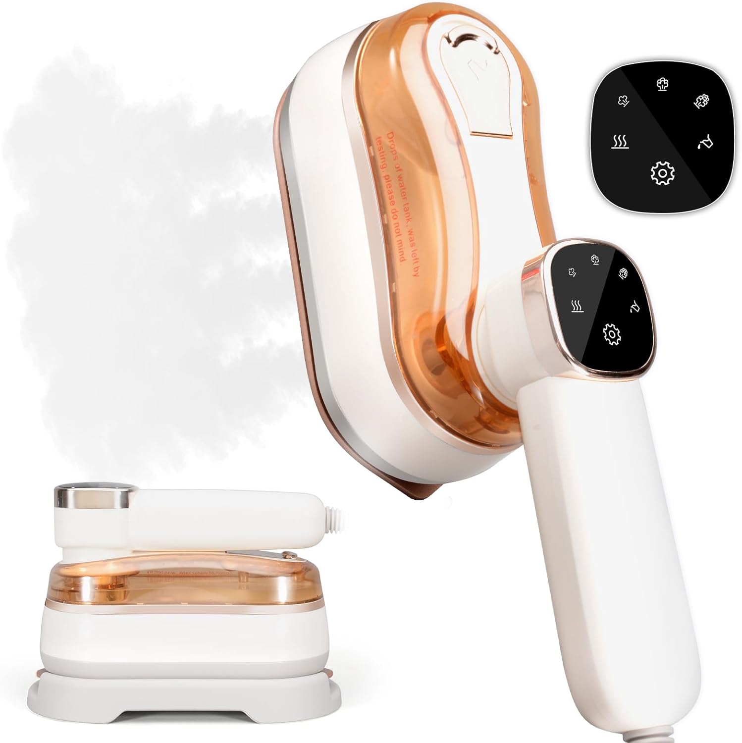 Travel Iron Portable Handheld Clothes Steamer for Wrinkle-Free Clothes On the Go - Steam Generator Iron Ideal Travel Essentials for Travel & Home Use (White)