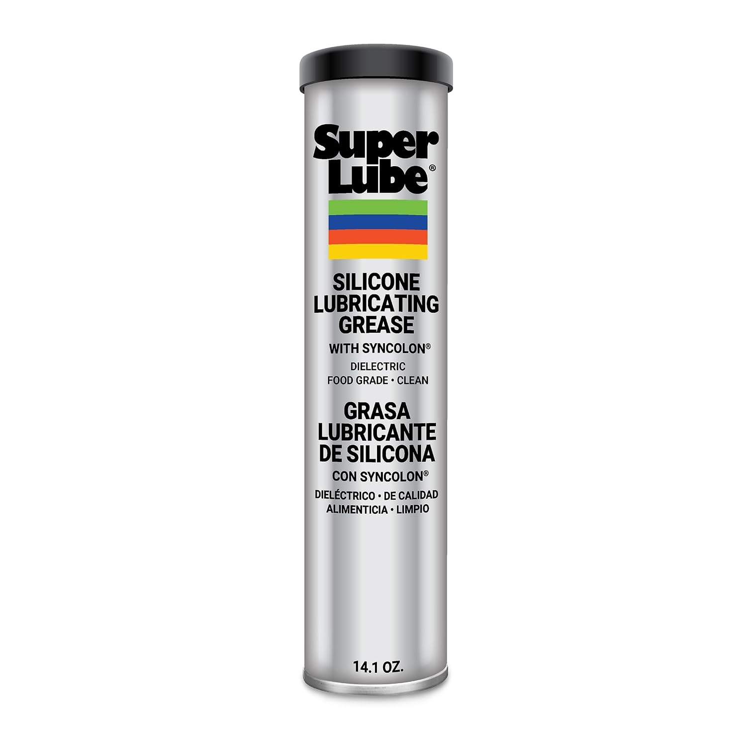 Super Lube Silicone Lubricating Grease w/Syncolon - Waterproof, All Purpose, Food-Grade Grease - Rust Protection - Automotive & Industrial Use - Translucent White - Cartridge - 14.1 oz (92150)