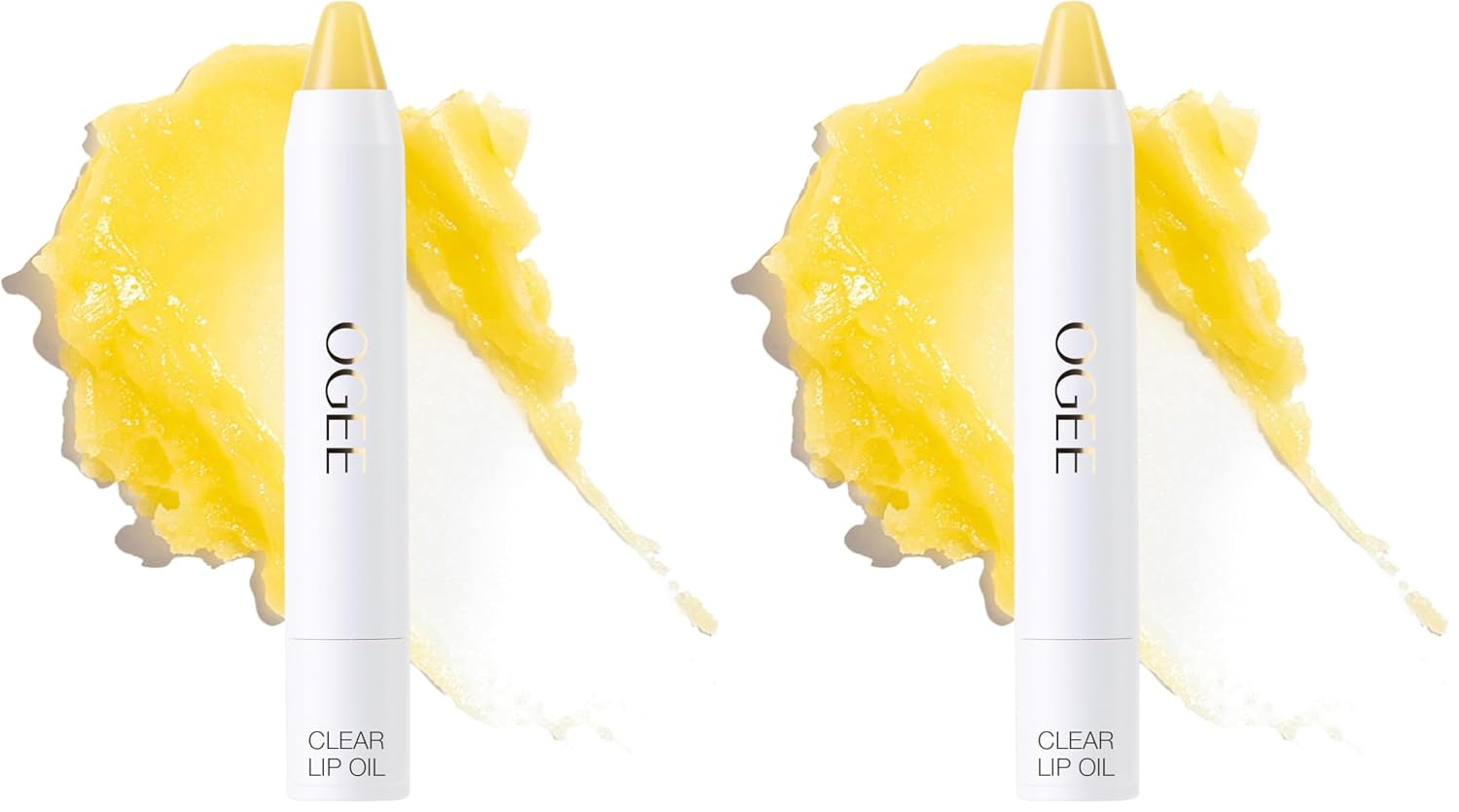 Ogee Sculpted Lip Oil - Lip Stain Made with 100% Organic Coconut Oil, Jojoba Oil, and Vitamin E - Best as Lip Balm or Overnight Lip Treatment - CLEAR (Pack of 2)