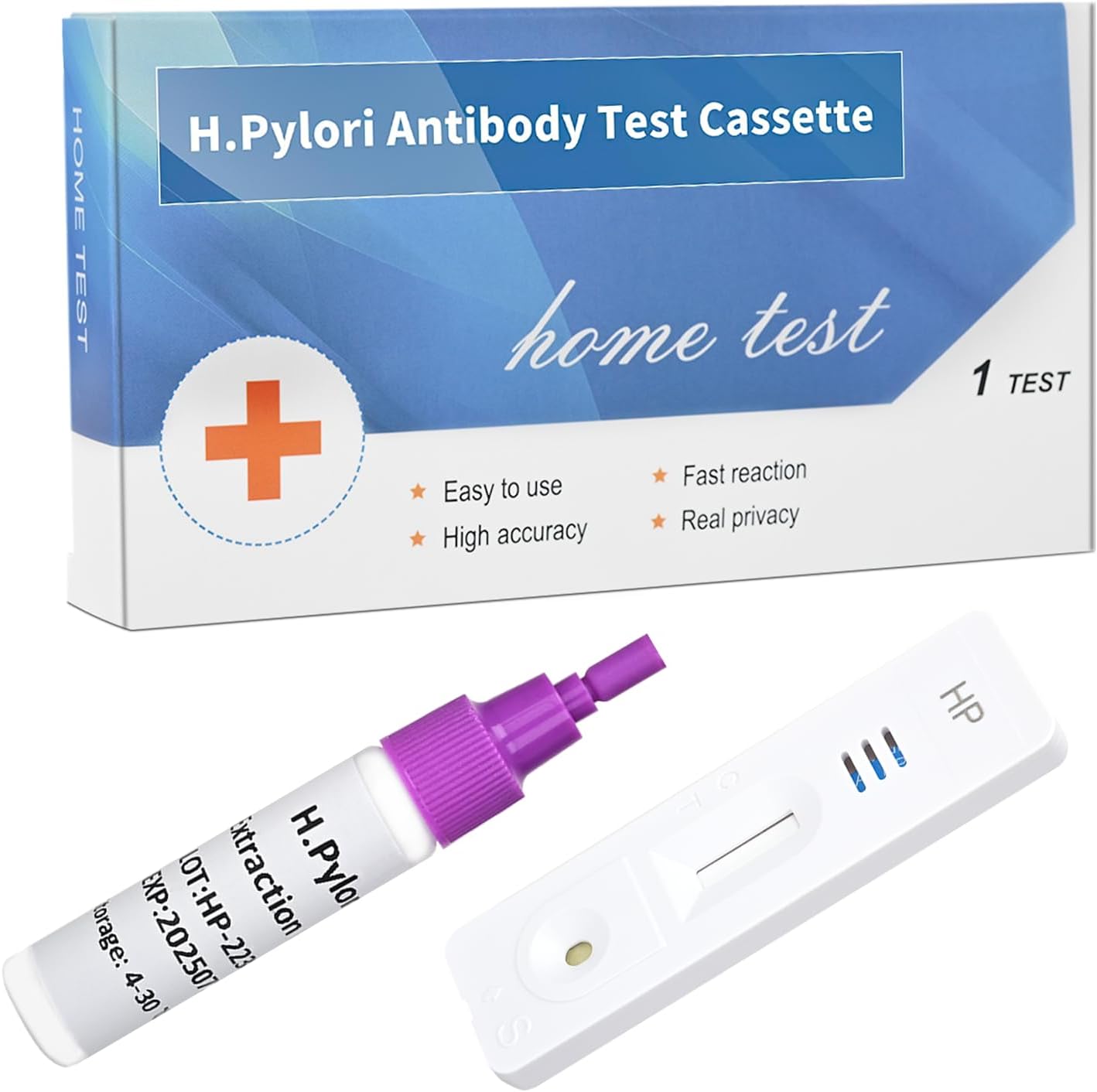 Helicobacter Pylori Stool Test Kits, H. Pylori,h. Pylori Stool (Antigen) 10-15 Minutes of Quick Home Testing, The Result is Highly Accurate, Easy to Read and use