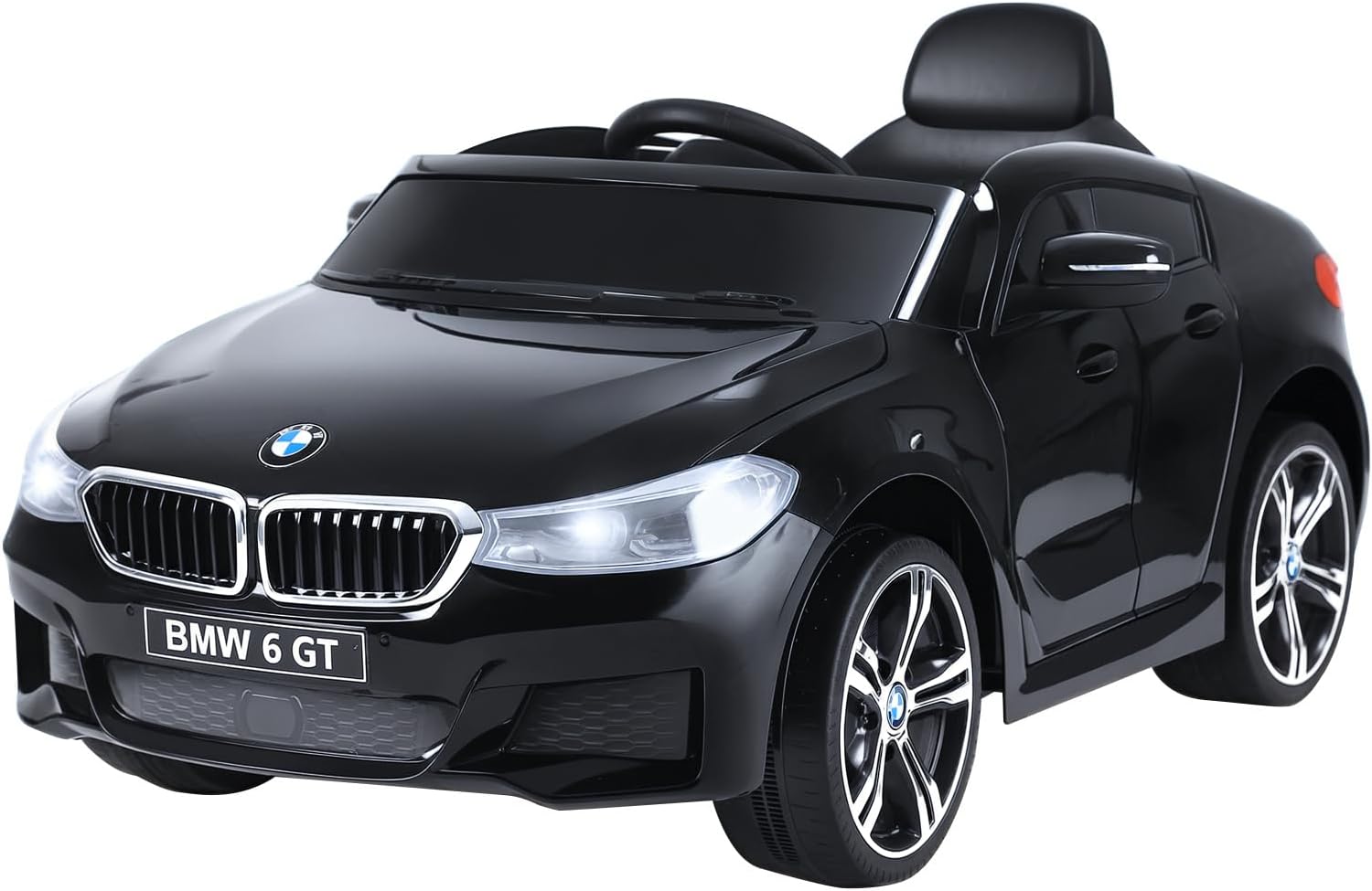 HOMCOM BMW 6GT Licensed Electric Car for Kids, 6V Battery Powered Kids' Electric Ride-on with Remote Control, LED Headlights, Music, for 3-6 Years Old