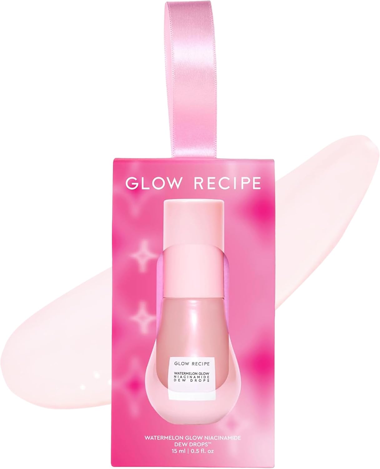Glow Recipe Watermelon Glow Niacinamide Dew Drops Ornament - Hydrating Serum with Hyaluronic Acid + Vitamin E - Lightweight Facial Serum & Priming Liquid Highlighter - Travel Size (15 ml)