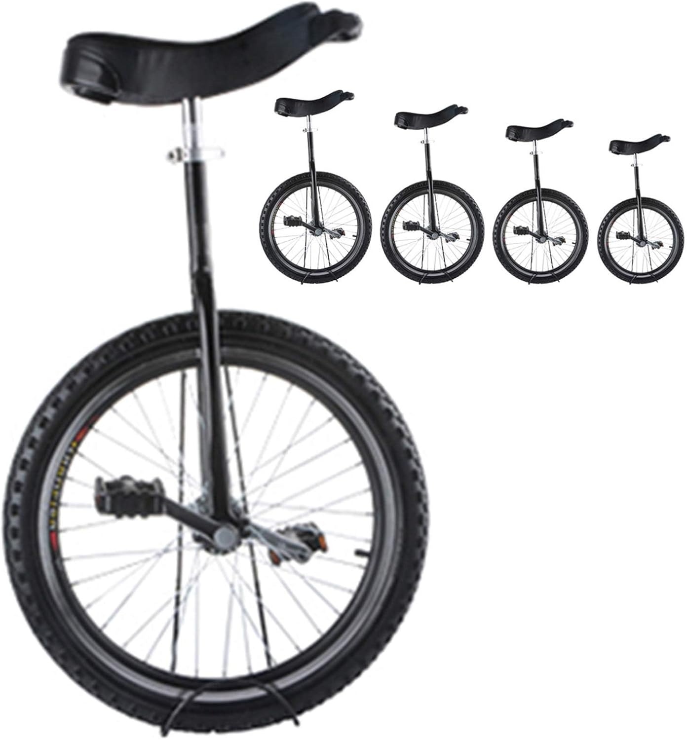 CFDZCP Unicycles for kids adults 24in Wheel Trainer Unicycle, Adult Balance Trainer Unicycle, Black, Adjustable Height,Mute Bearing,Anti-Slip Designs,for Outdoor Sports Fitness Exercise